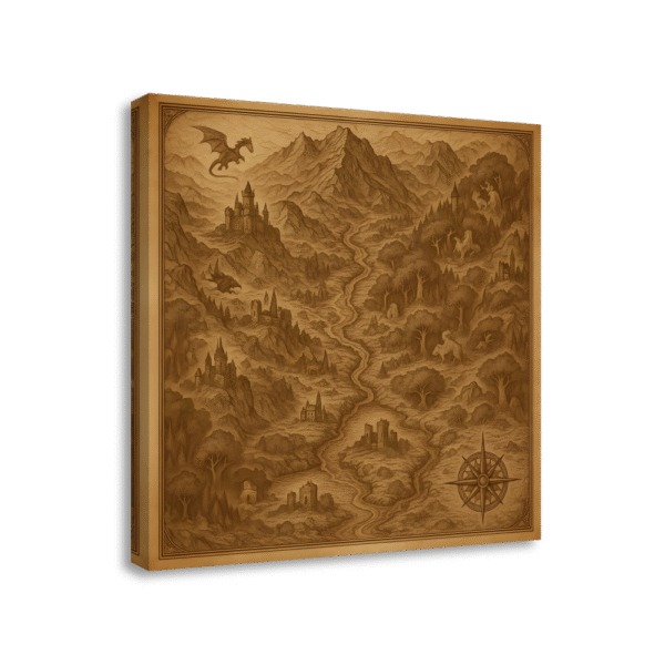 Epic Fantasy Kingdom Map | #0186