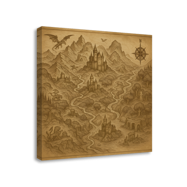 Epic Fantasy Kingdom Map | #0187