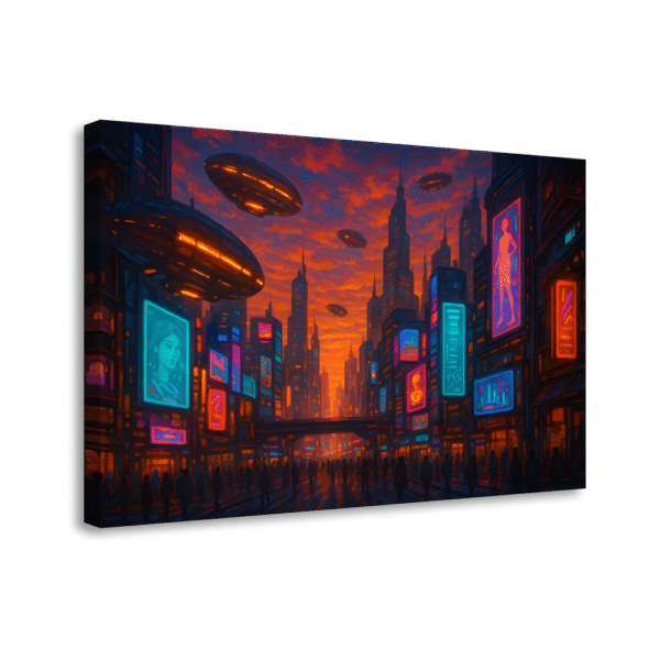 Futuristic Cityscape Glow | #0133