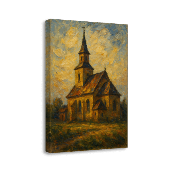 Impasto Church Canvas | #0094