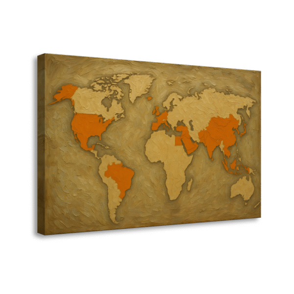 Impasto World Map | #0188