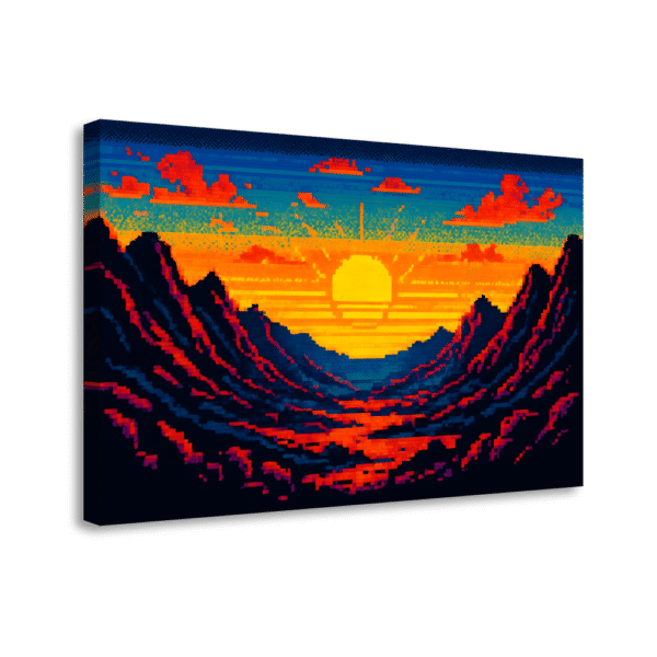 Retro Sunset Pixel Art | #0227