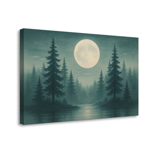 Tranquil Pine Moonlit Scene | #0057